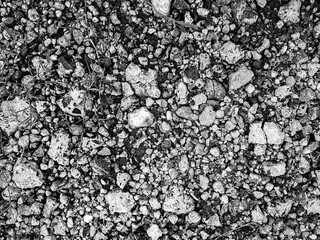 black and white pebble and stone pattern background