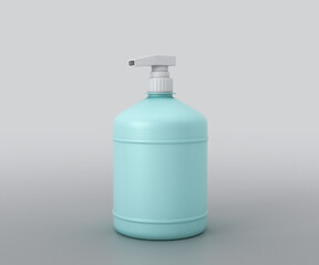 Plastic Pump bottle on isolated.