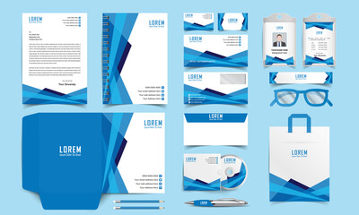corporate identity template with digital elements. Vector company style for brand book and guideline.