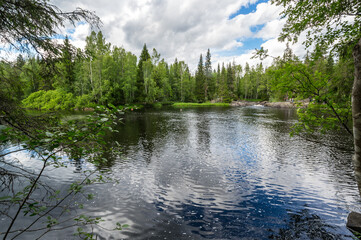 View of the lake in Karelia