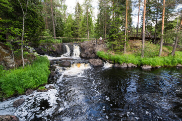 Ahvenkoski waterfall in Karelia