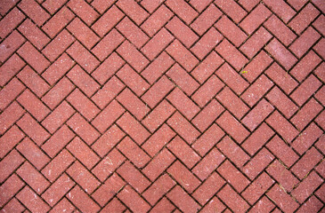 Clinker paving stones, red paving slabs as a background