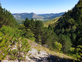 View of Trascaului mountains from Cheile Plaiului