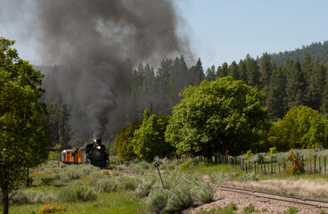 Steam engine in the hills