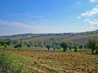 Fototapeta na wymiar Italy, Marche, Apennines landscape near Recanati.
