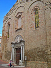 Italy, Marche, Recanati, San Domenico church. Roman catholic church located in Leopardi square.