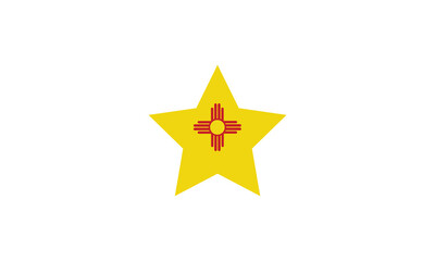 New Mexico star flag vector illustration