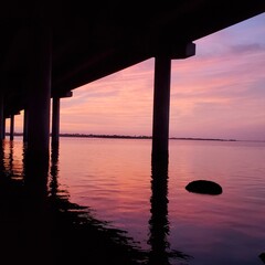 sunset at the pier