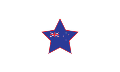 New Zealand star flag vector illustration