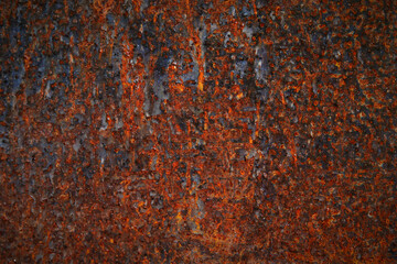 Rusty surface, rough, dirty, texture, old, dark, background.