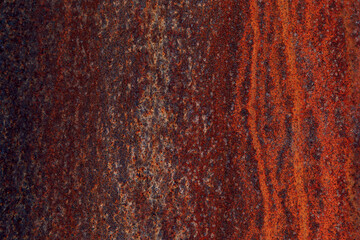 Rusty metal surface, rough, dirty, texture, old, dark, background.