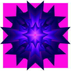 Abstract background star shapes violet pink indigo blue
