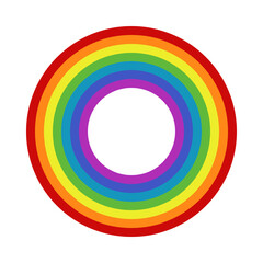 Obraz premium Arcoíris. Arco iris completo. Ilustración vectorial aislada en fondo blanco