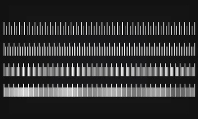 Measure scale set. vector illustration