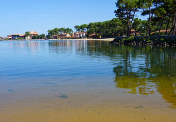 Fototapeta na wymiar Lac marin Soustons Vieux Boucau Landes France