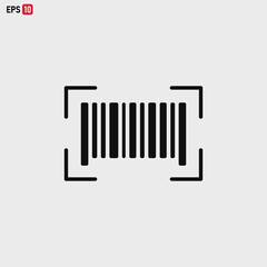 Bar Code icon vector . Barcode sign
