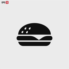 Burger icon vector . Fast Food sign