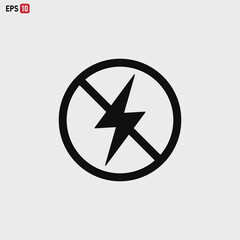 No Flash icon vector eps 10