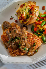 German Almond Chicken Jagerschnitzel