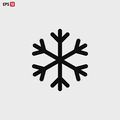 Snowflake icon vector . Cold sign