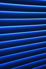 Blue shutter blinds in a sunny day