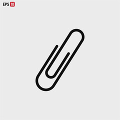 Paper clip icon vector eps 10