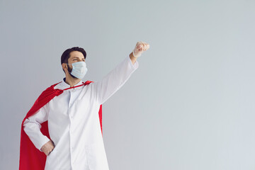 Doctor superhero. Medicine and medical. Health and healthcare. © Studio Romantic