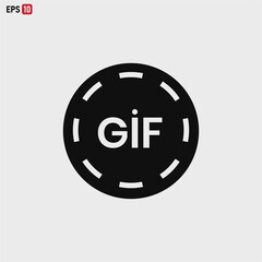 Gif icon vector . animation sign