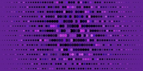 Dark Purple vector pattern with spheres. Abstract decorative design in gradient style with bubbles. Design for posters, banners.