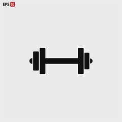 Dumbbell icon vector . Weight sign