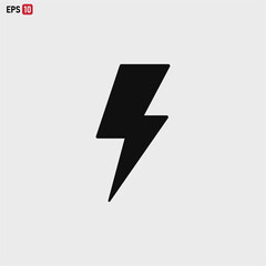 Lightning icon vector . Flash sign