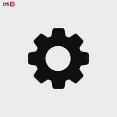 Setting gear icon vector . Gear sign