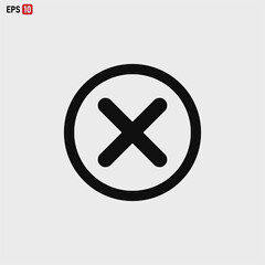 Close icon vector . Delete sign