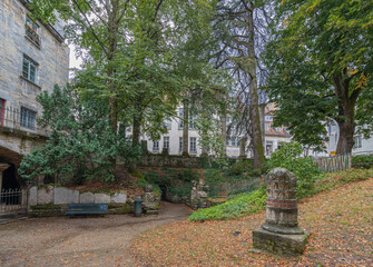 Besan&ccedil;on, France - 08 30 2020: Roman theater of Vesontio