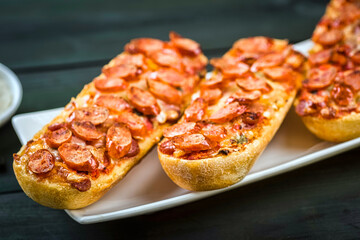 mini pizza and casseroles