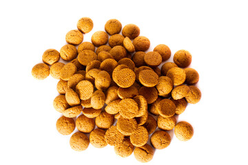 Pepernoten on white background