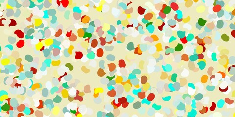Obraz premium Light multicolor vector texture with memphis shapes.