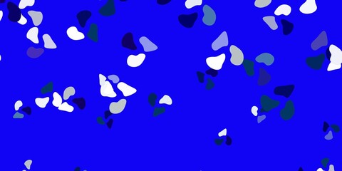 Light blue, green vector background with random forms.