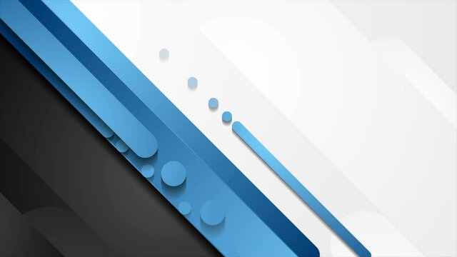 Blue, grey and black geometric abstract motion background. Seamless looping. Video animation Ultra HD 4K 3840x2160