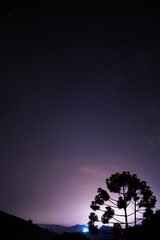 Fototapeta na wymiar sky in the night at Campos do Jordão, Brazil