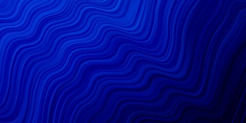 Dark BLUE vector background with bent lines. Bright sample with colorful bent lines, shapes. Pattern for booklets, leaflets.