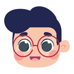 Isolated avatar of a boy cartoon - Vector