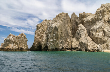 Fototapeta na wymiar Lands End rocks in formation at Cabo San Lucas, Mexico.