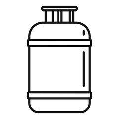 Gas cylinder lpg icon. Outline gas cylinder lpg vector icon for web design isolated on white background