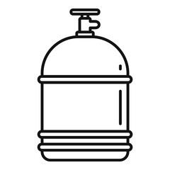 Gas cylinder filling icon. Outline gas cylinder filling vector icon for web design isolated on white background