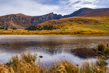 Fototapeta na wymiar Mount Bierstadt on Guanella Pass Autumn in Colorado