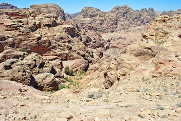Fototapeta na wymiar Ancient rocks in Petra, Jordan