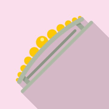 recommend clip art: Girl barrette icon. Flat illustration of girl barrette vector icon for web design