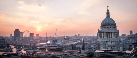 Foto op Plexiglas St.Pauls Cathedral Sunset London © TellingPhoto