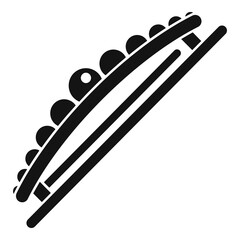 Girl barrette icon. Simple illustration of girl barrette vector icon for web design isolated on white background